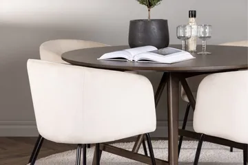 Kaseidon Matgrupp 100 cm Rund med 4 Berit stolar - Beige - Products - Möbler - Bord & matgrupp - Matgrupp