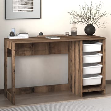 Branik Skrivbord 120x73x45 cm - White och Antique Walnut - Products - Möbler - Bord & matgrupp - Kontorsbord - Datorbord