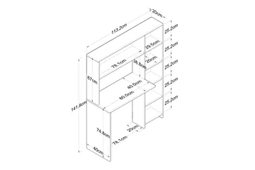 Freal Skrivbord 113 cm - Vit - Products - Möbler - Bord & matgrupp - Kontorsbord - Datorbord