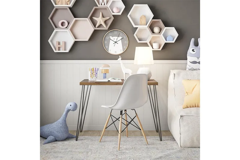 Owen Skrivbord 102 cm Valnötsbrun/Svart - Dorel Home - Products - Möbler - Bord & matgrupp - Kontorsbord - Datorbord