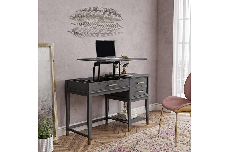 Westerleigh Höj-och Sänkbart Skrivbord 116 cm Förvaring Lådo - CosmoLiving - Products - Möbler - Bord & matgrupp - Kontorsbord - Skrivbord