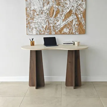 Soryn Skrivbord 120x75x60 cm - Travertine Walnut - Products - Möbler - Bord & matgrupp - Kontorsbord - Datorbord
