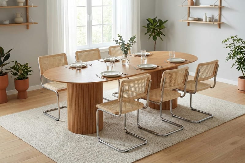 Kopparbo Matbord Oval 220x100 cm Fanér - Ek - Products - Möbler - Bord & matgrupp - Matbord & köksbord