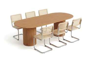 Kopparbo Matgrupp oval 220 cm Ek med 6 Build Matstolar, Ek