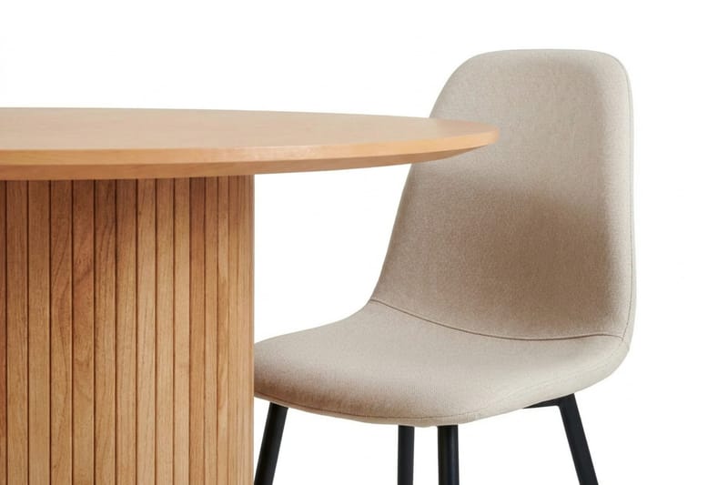 Kopparbo Matgrupp runt 110 cm Ek med 4 Nibe Matstolar - Ek - Products - Möbler - Bord & matgrupp - Matgrupp