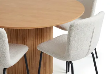Kopparbo Matgrupp runt 130 cm Ek med 6 Katy Matstolar - Ek - Products - Möbler - Bord & matgrupp - Matgrupp