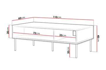 Laholm Soffbord 110 cm - Vit - Products - Möbler - Bord & matgrupp - Soffbord
