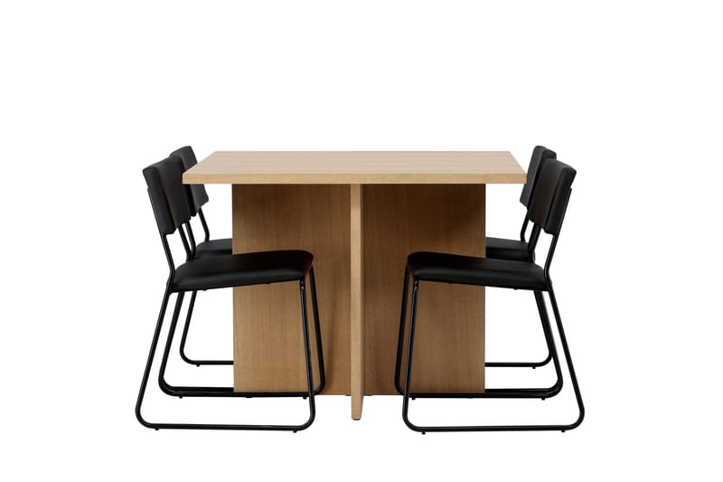 Leo Matgrupp 100 cm Rektangulär med 4 Kenth Stolar - Svart - Products - Möbler - Bord & matgrupp - Matgrupp