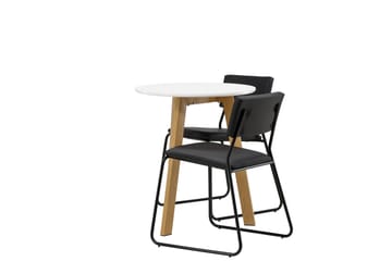 Leonora Matgrupp 65 cm Rund med 2 Kenth Stolar - Svart - Products - Möbler - Bord & matgrupp - Matgrupp