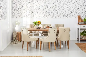 Lyon Förlängningsbar Matgrupp 200 cm med 6 Viktoria Stol - Natur/Vit/Beige - Products - Möbler - Bord & matgrupp - Matgrupp