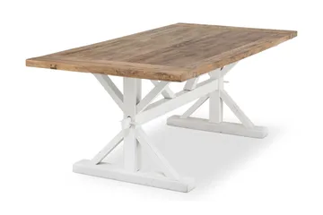 Lyon Förlängningsbar Matgrupp 200 cm med 6 Viktoria Stol - Natur/Vit/Grå - Products - Möbler - Bord & matgrupp - Matgrupp