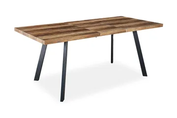 Marcelen Matbord Förlängningsbart med illäggsskiva +  6 st Nibe stol svart med valnöt ben - Brun/Svart - Products - Möbler - Bord & matgrupp - Matgrupp