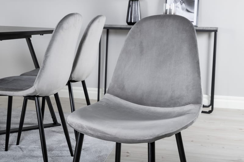 Marina Matgrupp 180 cm Rektangulär med 6 Polar stolar - Svart - Products - Möbler - Bord & matgrupp - Matgrupp