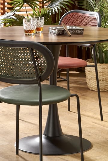 Matbord Ø90 cm - Valnöt/svart - Valnöt/svart - Products - Möbler - Bord & matgrupp - Matbord & köksbord