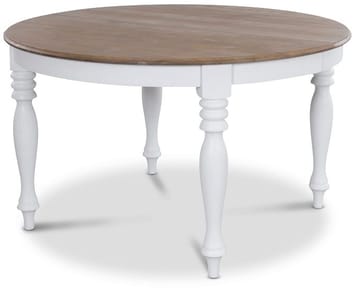 Matbord förlängningsbart 120-175 cm vit/brun - Victoria - Vit/Brun - Products - Möbler - Bord & matgrupp - Matbord & köksbord