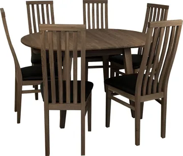 Matbord förlängningsbart 90-130x90 cm brunoljad ek - Genova - Brunoljad ek - Products - Möbler - Bord & matgrupp - Matbord & köksbord