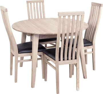 Matbord Genova förlängningsbart Ø110-160x110 cm whitewash oak - Whitewash Oak - Products - Möbler - Bord & matgrupp - Matbord & köksbord