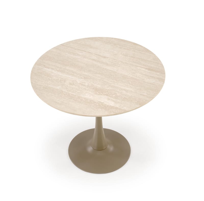 Matbord runt Ø90 cm - Beige travertin - Beige travertin - Products - Möbler - Bord & matgrupp - Matbord & köksbord