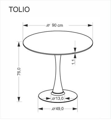 Matbord runt Ø90 cm - Beige travertin - Beige travertin - Products - Möbler - Bord & matgrupp - Matbord & köksbord