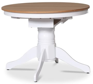 Matbord runt förlängningsbart Ø106-141 cm - Vit / Oljad Ek - Vit / Oljad ek - Products - Möbler - Bord & matgrupp - Matbord & köksbord
