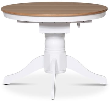 Matbord runt förlängningsbart Ø106-141 cm - Vit / Oljad Ek - Vit / Oljad ek - Products - Möbler - Bord & matgrupp - Matbord & köksbord