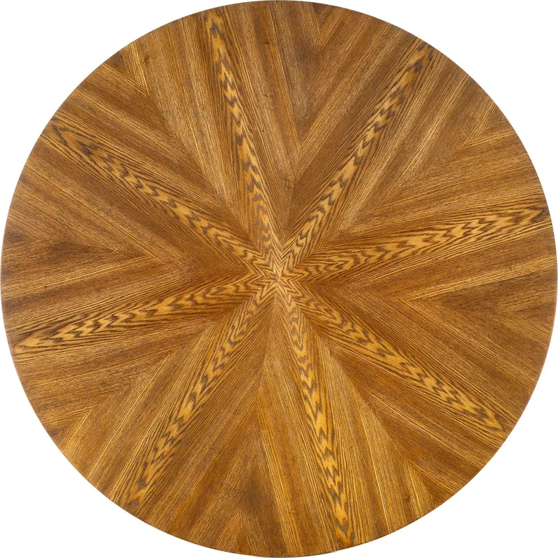 Matbord runt valnöt - svart 100 cm - Towson, Valnöt/svart