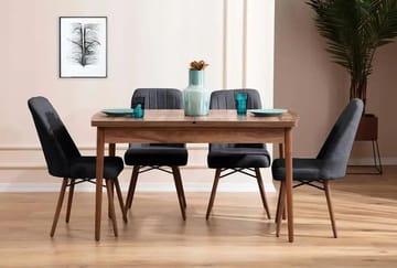 Teral Matgrupp Förlängningsbar 130-170 cm med 4 Stolar - Products - Möbler - Bord & matgrupp - Matgrupp