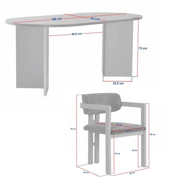 Vintar Matgrupp 180 cm med 4 stolar - Products - Möbler - Bord & matgrupp - Matgrupp