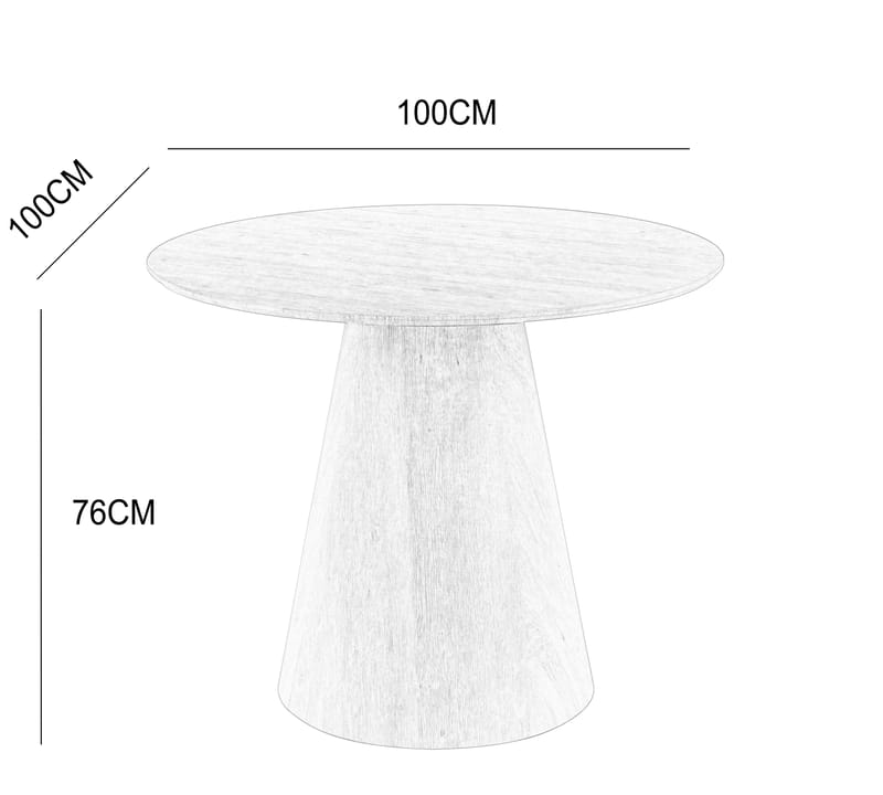 Moi runt matbord Ø100 cm - Ek - Ek - Products - Möbler - Bord & matgrupp - Matbord & köksbord