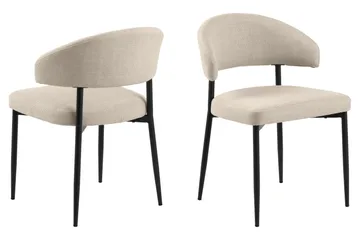 Noira Ovalt Matbord 220 cm med 6 Sawako Stolar - Svart - Products - Möbler - Bord & matgrupp - Matgrupp