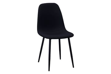 Noira Ovalt Matbord 220 cm Svart +  6 st Nibe stol svart med svarta ben - Svart - Products - Möbler - Bord & matgrupp - Matgrupp