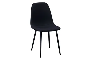 Noira Ovalt Matbord 220 cm Svart +  8 st Nibe stol svart med svarta ben - Svart - Products - Möbler - Bord & matgrupp - Matgrupp