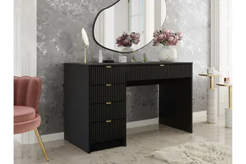 Novaj Sminkbord med lådor 120x55 cm - Svart / Mässing - Products - Möbler - Bord & matgrupp - Sminkbord & toalettbord