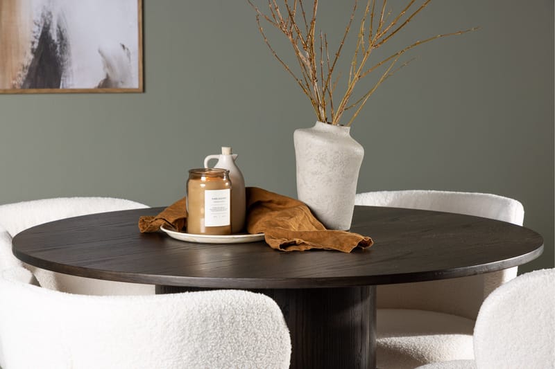 Olivia Matgrupp 110 cm Rund med 4 Edina Stolar - Mocca - Products - Möbler - Bord & matgrupp - Matgrupp