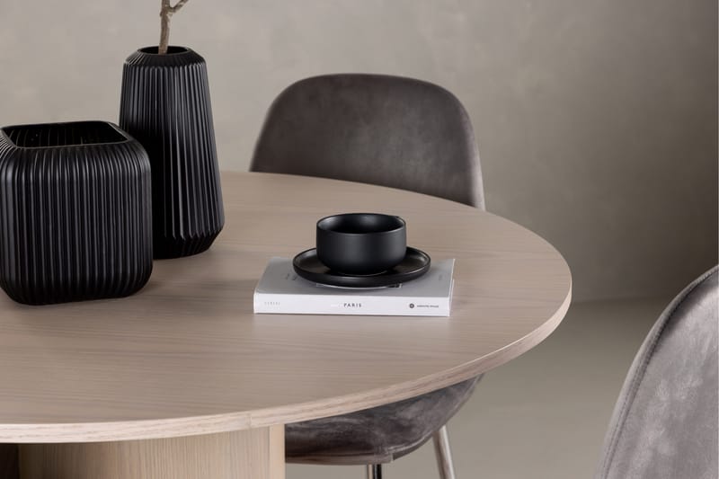 Olivia Matgrupp 110 cm Rund med 4 Eva stolar - Whitewash - Products - Möbler - Bord & matgrupp - Matgrupp