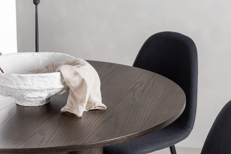 Olivia Matgrupp 110 cm Rund med 4 Polar stolar - Svart - Products - Möbler - Bord & matgrupp - Matgrupp