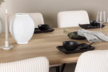 Olivia Matgrupp 210 cm Rektangulär med 6 Leone stolar - Whitewash/Beige - Products - Möbler - Bord & matgrupp - Matgrupp