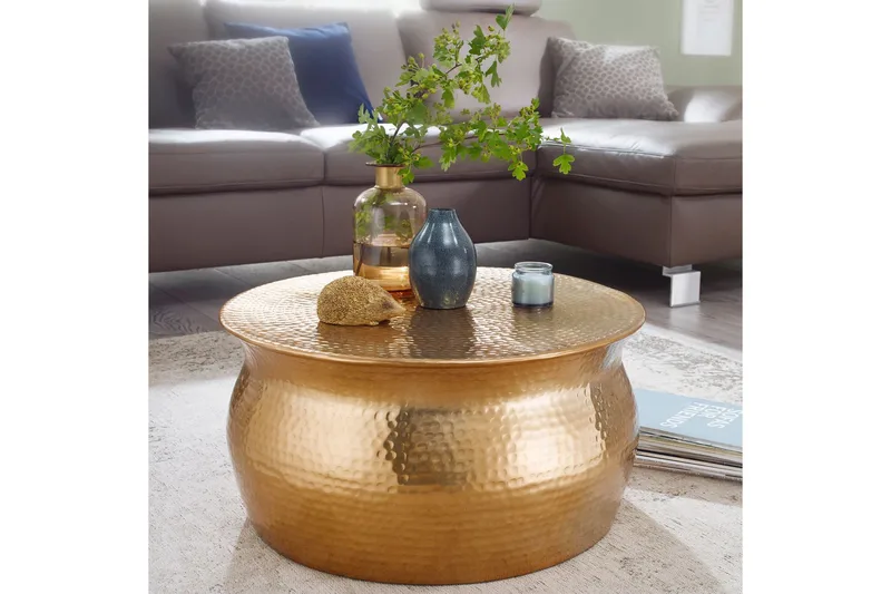 Osagie Soffbord 60 cm Runt - Guld - Products - Möbler - Bord & matgrupp - Soffbord