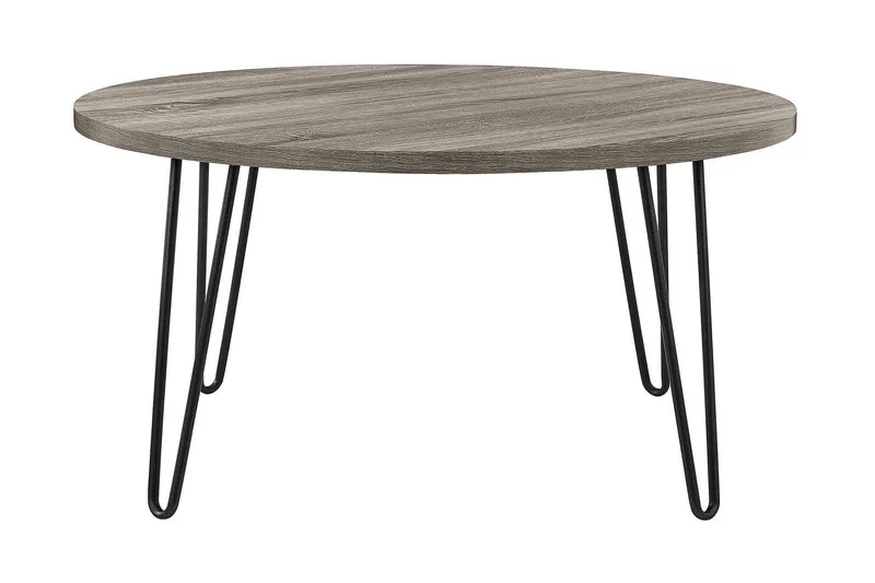 Owen Soffbord 90 cm Ovalt Runt Grå/Svart - Dorel Home - Products - Möbler - Bord & matgrupp - Soffbord