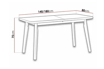 Patrickswell Matbord 80 cm - Vit - Products - Möbler - Bord & matgrupp - Matbord & köksbord