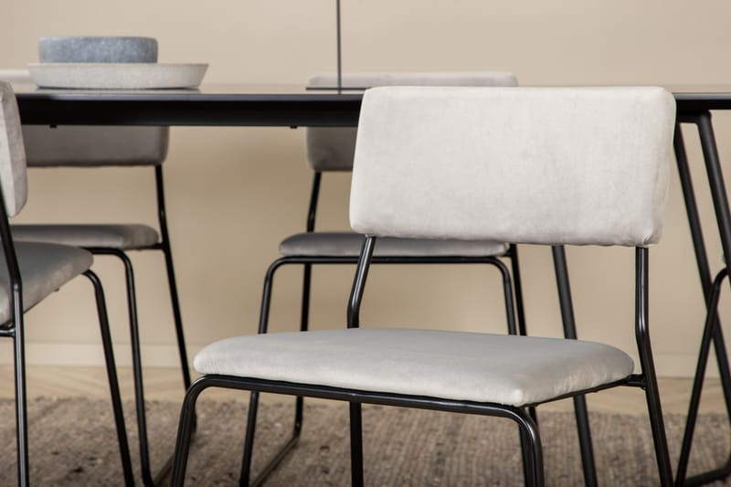 Petra Matgrupp 190 cm Rektangulär med 6 Kenth stolar - Svart - Products - Möbler - Bord & matgrupp - Matgrupp