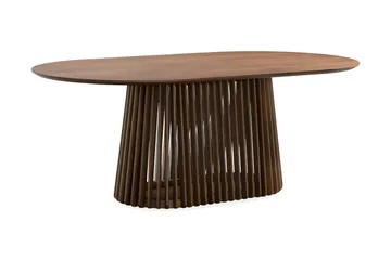 Peyra Ovalt Matbord 200 cm med 6 Gemmiano Stolar - Valnöt - Products - Möbler - Bord & matgrupp - Matgrupp