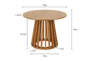 Peyra Soffbord Runt 60 cm Fanér - Ek - Products - Möbler - Bord & matgrupp - Soffbord