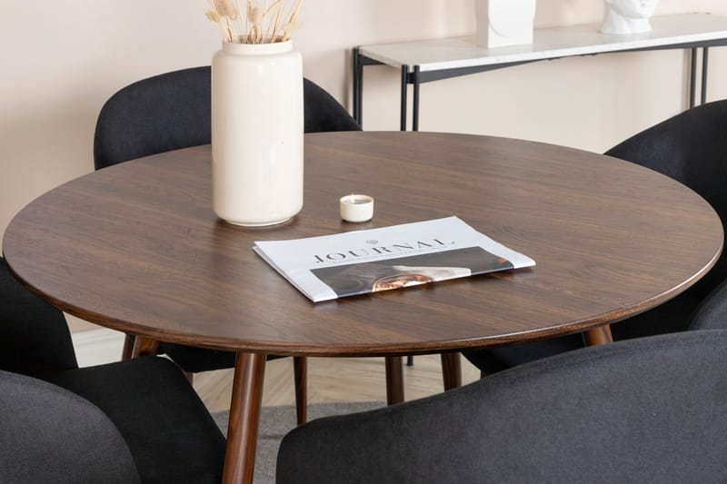 Plaza Matgrupp 100 cm Rund med 4 Arch stolar - Svart - Products - Möbler - Bord & matgrupp - Matgrupp