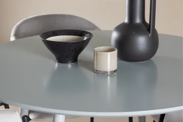 Plaza Matgrupp 100 cm Rund med 4 Evelina stolar - Grå/Grå - Products - Möbler - Bord & matgrupp - Matgrupp