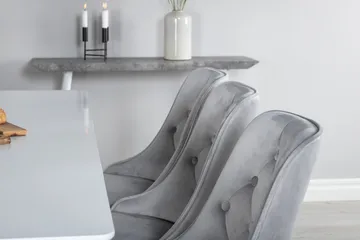 Polar Matgrupp 180 cm Rektangulär med 6 Velvet Deluxe stolar - Svart - Products - Möbler - Bord & matgrupp - Matgrupp