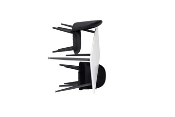 Polar Matgrupp 80 cm Rektangulär med 2 Velvet stolar - Svart - Products - Möbler - Bord & matgrupp - Matgrupp