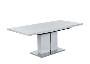 Rartliff matbord 160-200 cm förlängningsbart - Vit / Metall - Vit - Products - Möbler - Bord & matgrupp - Matbord & köksbord