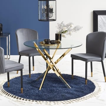 Raymond matbord Ø100 cm - Guld - Guld - Products - Möbler - Bord & matgrupp - Matbord & köksbord