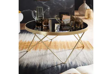 Reineck Soffbord 82 cm Runt - Svart/Guld - Products - Möbler - Bord & matgrupp - Soffbord